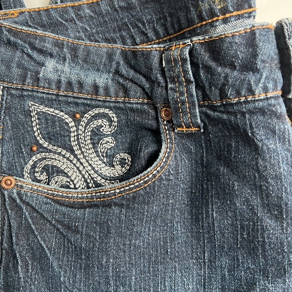 US Polo Assn Jeans Size 8 Blue Embroidered Pockets Bootcut Stretch 99% Cotton - Picture 3 of 8
